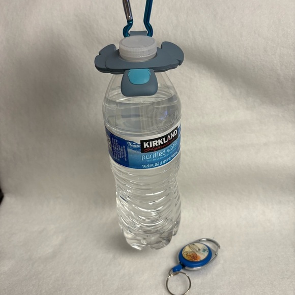 Set of 2 STITCH Water Bottle Holder Keychain Carabiner Blue TDR Japan Disney - Picture 12 of 14